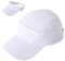 Baynetin Baseball Kappe Basecap Unisex Sommer Schirmmütze Visoren Cap Sonne Hut Verstellbare Trucker Cap Schnelltrocknend Atmungsaktiv Kann für Zwei Verwendungszwecke Zerlegt Werden (Weiß)