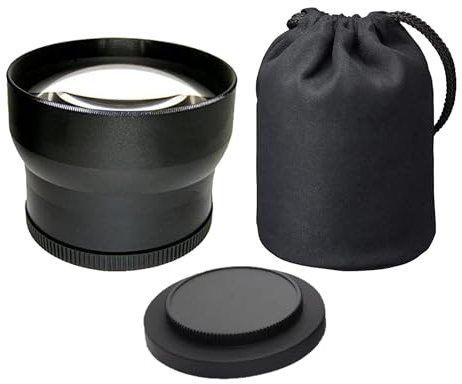 Obiettivo di conversione Tele (nero) per Nikon Coolpix P600 & P610 (2.2X) (include adattatore per obiettivo)