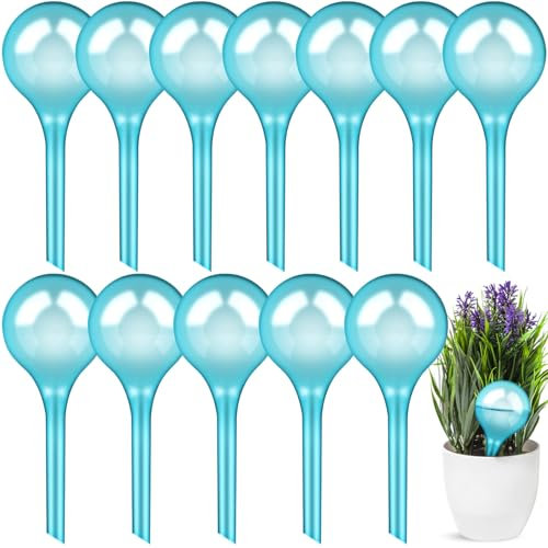 BBLTIFF 12 Piezas Bolas de Riego para Plantas, 70ml Autorriego para Macetas, Riego por Goteo para Macetas, Sistema de Riego Automático para Plantas de Interior y Exterior (13 x 5 cm)