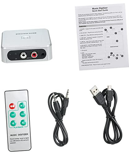 Music Digitizer CD Recorder with Remote Control Automatic Partition for Analog Music in SD Card USB Drive Mini USB Power