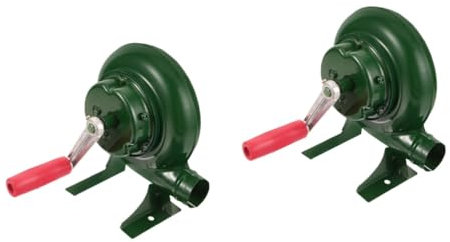 UPKOCH 2 Stück kleines Gebläse Luftgebläse Holzkohle Mini Grillzubehör Handbuch tragbarer handventilator gebläse für kaminofen Kompakter Feuerlüfter BBQ-Fan Handgrillventilator Eisen