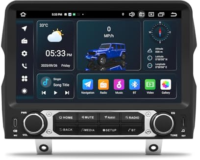 Autoradio für Jeep Wrangler JL & Gladiator Pickups JT 2018-2022