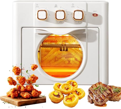 Air fryer Oven 18L, Compact Electric Oven with Temperature Control & Timer, 360° Hot Air Circulation, Includes Baking Tray