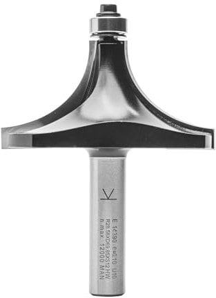 ENT 14390 Fraise à arrondir Carbure, Queue (S) 12 mm, Diamètre (D) 69,9 mm, NL 34,9 mm, R 28,6 mm, SL 45 mm, avec roulement