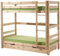 VIPACK PICOOLLA10 Etagen-Hochbett Pino, Maße 210 x 182 x 105 cm, Liegefläche 90 x 200 cm, Kiefer massiv Natur lackiert
