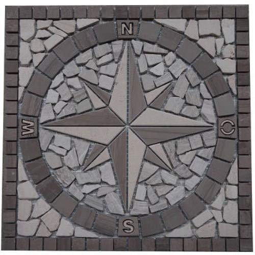 Marbre rosone 30 x 30 cm Boussole Rose des Vents mosaïque Pierre Naturelle einleger carrelage Naturel 032