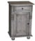 Casa Padrino Jugendstil Nacht Schrank Kommode mit Schublade und Schrankfach - Landhaus Shabby Chic Möbel - Massivholz Nachtschränkchen Barock, Farbe:Holzfarben Grau