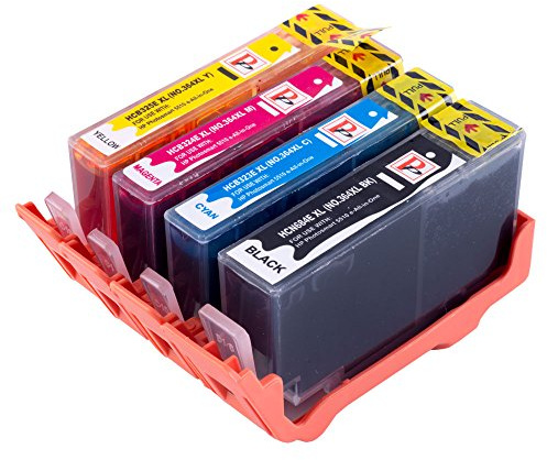 Compatible High Capacity Printer Ink Cartridges Replacement for HP 364 XL - Set of 4 (Black, Cyan, Magenta, Yellow) - Chipped Ready to Use