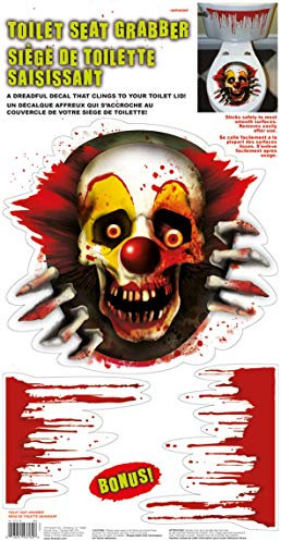 amscan International ltd 670176 Creepy Carnival Toilettengreifer, Vinyl, Party-Set, 61 x 30 cm