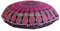 Stylo Culture Ethnisch Dekorativ Rund Bodensitzkissen Yoga 80x80 cm Groß Bodenkissenbezug Boho Mandala Lila Bohemien Pom Pom Spitze Wohnkultur Baumwolle Pfauenfeder Rundkissen Bezug