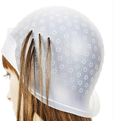 Highlighting Cap, Professional Salon Silicone Hair Styling Tools, with Hair Frosting Cap and Hooks