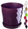 KADAX Pot de Fleurs 25 cm – en Plastique avec Soucoupe Intégrée, Pot de Plante pour Une Décoration Florale Moderne dans l'espace Intérieur (Violet)