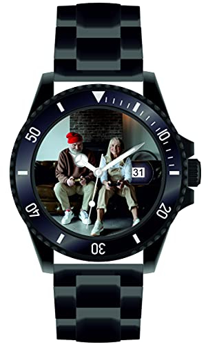 memories Personalisierte Uhr Fotouhr mit Bild 40mm Edelstahl Armband Made in Germany