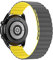 Tasikar 22mm Armband Kompatibel mit Samsung Galaxy Watch 3 45mm/Huawei Watch GT2 46mm/GT3 46mm Armband, Silikon Magnetverschluss [Doppelseitig Tragbar] Uhrband für Galaxy Watch 46mm (Gelb-Grau)