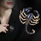 Wendalern Skorpion Emaille Pin Schwarz Gold Skorpion Insekt Brosche Persönlichkeit Korsage Strauß Revers Pin Schal Schal Dekoration Zubehör Für Frauen Männer