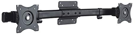conecto, adattatore doppio schermo per 2 monitor, montaggio a parete, inclinabile: +/-45°, orientabile: +/-15°, ruotabile: +/-180°, capacità di carico: massimo 10 kg, VESA 75x75 & 100x100, nero