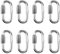ZEONHEI 8 Stück M6 Edelstahl Schraubverbinder, Kettenglied mit Schraubverbinder, 6mm Kettenglied Kettenverbinder, Kettennotglied für Karabiner Hängematte Camping, Outdoor, 280kg Tragkraft