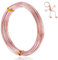 SUGERU Diy Filo di Alluminio Modellabile-1mm X 28m, Filo di Ferro per Bigiotteria Tricotin,Artigianale,Flessibile e Modellabile,Creazione di Gioielli,L'Artigianato Della Scultura (1mm x 28m - rosa)