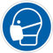 M016 - Maske Pflicht - Schild und Pflichtbeschilderung - Abmessungen nach Wahl- Norm ISO 7010