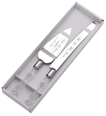 Personalised Engraved Wedding Cake Server Set Bride Groom Wedding Decoration Gift Cake Stand, Cake Slice