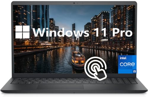 Dell Inspiron 15 3520 Business Laptop, 15.6 Inch FHD Touchscreen, Intel Core i5-1155G7, 8GB RAM, 512GB SSD, Windows 11 Pro, Numeric Keypad, Webcam, Wi-Fi, Bluetooth, Carbon Black