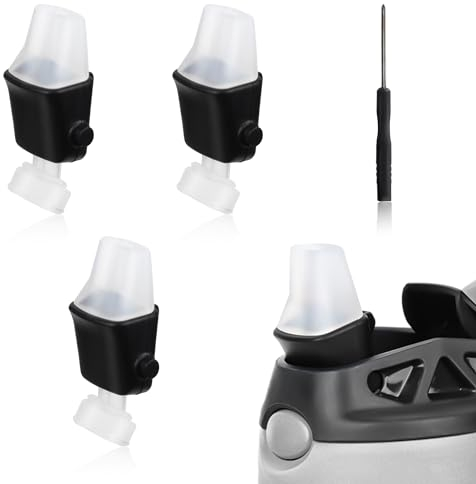 PEUTIER 3stk Ersatzausgießer für Contigo, Weich Deckel-Ersatzteile mit Schraubendreher BPA-Frei Silikon-Mundstück Kompatibel mit Contigo Aubrey Kids 14oz 20oz Wasserflasche
