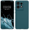 kwmobile Housse Compatible avec Motorola Edge 50 Pro Coque - Housse de téléphone en TPU avec Protection Appareil Photo - pétrole