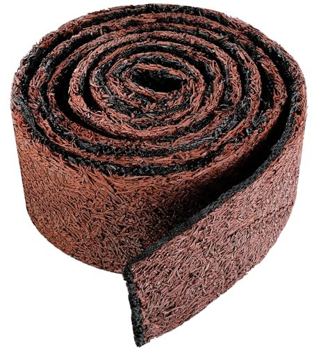 355,6 x 14 cm doppelseitige Gummi-Mulchrolle, recycelter Gummi-Mulch-Gehweg