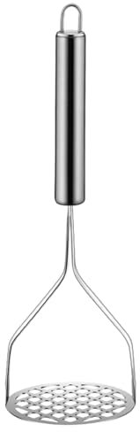 Machacador de patatas, prensador de patatas, de acero inoxidable con mango antideslizante, prensa manual de acero inoxidable, cocina antiadherente para frijoles, aguacate, frutas