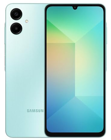 SAMSUNG Galaxy A06 4G LTE (128GB + 4GB) Latin Version SM-A065M/DS (Tmobile Metro Mint & Global) 6.7 Dual Sim 50MP Dual Cam + (Wall 25W Dual Port Bundle) (Light Green SM-A065M/DS Model)