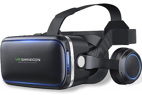 FIYAPOO VR 3D-Headset mit Blaulichtfilter: HD Virtual Reality Brille für Android/iOS & 4.7-6.5 Displays | Kinder- & Erwachsenentauglich | PC/Handy-Unterhaltung & Geschenkidee