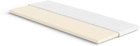 Meisterschlaf Latex Topper 100x200 cm – mittelweich – RG 65 – atmungsaktiv & ergonomisch – Oeko-TEX® Standard 100 – Allergikergeeignet, waschbar - 20% Naturlatex Anteil – Made in Germany