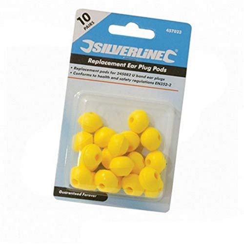Silverline 457023 Paquet de 10 bouchons d'oreilles pour arceau