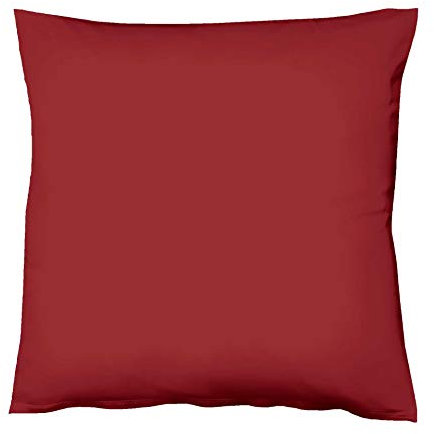 fleuresse 9200 Colours Interlock Jersey Kissenbezug aus 100% Baumwolle, Oekotex Standard 100, 80 x 80 cm, Bordeauxrot