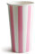 bar@drinkstuff Pink Striped Milkshake Paper Cups 16oz / 450ml, Sleeve of 50
