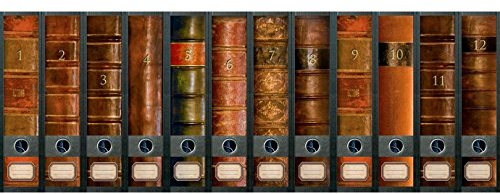 File Art - Ordnerrücken Design Etiketten - Motiv Folio für 12 breite Aktenordner als Kollektion FA-AJ311+312+313