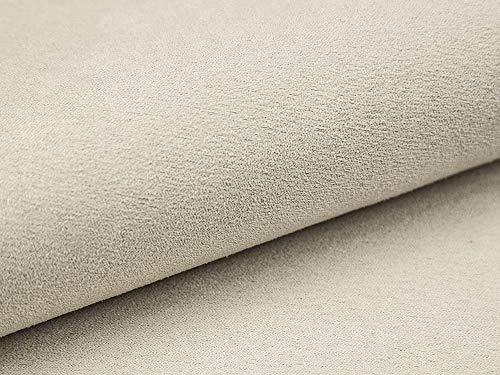 10 Meter Polsterstoff Meterware Alcala 50 Creme Wildleder-Imitat Velours