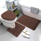 Smart Linen 3-teiliges Badezimmerteppich-Set mit Badematte, Konturmatte und WC-Deckelbezug, maschinenwaschbar, super weiche Mikrofaser rutschfeste Badematten Gummi-Rückseite, solide (Braun/Schokolade)