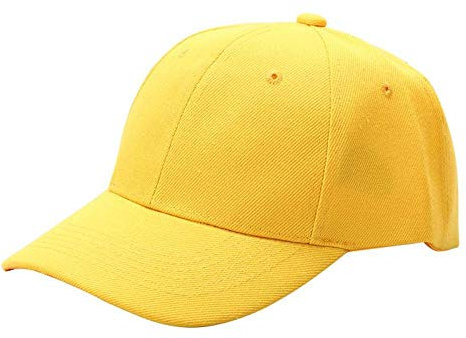 Herren Kappe Hut Einstellbare Blank Plain Solid Visier Sun Ball Hut Kappe 15 Farben Mode Solid Cap Baseball Baseball Cap-Gelb