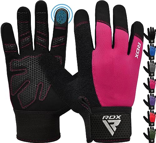 RDX Fitness Handschuhe Vollfinger Damen Herren, Gewichtheben Touchscreen Trainingshandschuhe, Bodybuilding Krafttraining Workout Gym Weight Lifting Gloves Powerlifting Kraftsport Griff Radfahren Sport