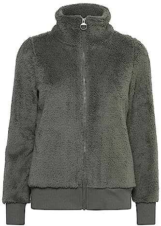 OXMO OXAnneka Damen Sweatjacke Jacke mit Teddyfutter Stehkragen Reißverschluss Eingrifftaschen Regular fit