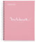 Miquelrius - Notizbuch A5 Notebook, 1 farbiger Streifen, 80 Blatt mit raster 5 x 5 mm, Papier 90 g/m² mikroperforiert mit 2 Bohrungen für 2 Ringe, Einband aus Karton, Farbe Rosa