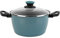 Magefesa Lotus - Olla 24 cm de Acero vitrificado Exterior Azul. Antiadherente bicapa Reforzado, Apto para Todo Tipo de cocinas, Especial inducción. 50% de Ahorro energético.