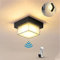 KZT 12W LED Deckenleuchte mit Radar Bewegungsmelder IP65 Wasserdichte Quadratisch Deckenlampe Warmweiß 3000K Wandleuchten Innen/Aussen Sensor Licht für Flur Treppe Garage Balkon Badezimmer Lampe