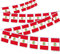 Peru-Flaggenschnur, 10 m, peruanische Wimpelkette, Dekorationsbanner für den Innen- und Außenbereich, Terrasse, Hof, Dekoration, 30 Stück