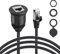 SinLoon RJ45 Panneau Encastré Câble 3FT RJ45 Mâle à Femelle Voiture Encastré Câble pour Voiture Camion Bateau Moto Tableau De Bord Ordinateur etc.