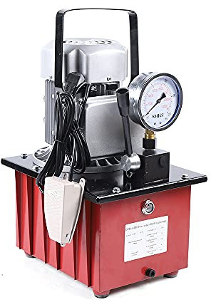 Pompe hydraulique électrique 700 bar 750 W avec valve manuelle Pompe hydraulique 220 V Valve manuelle électrique Capacité d'huile 7 l