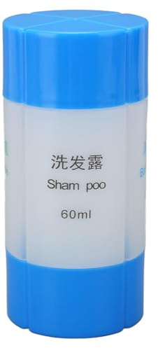 Botellas de Viaje 4 en 1 con Diseño a Prueba de Fugas, Contenedor de Artículos de Tocador Recargable Azul de 60 Ml para champú y Loción