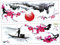 HOOTNEE 2ensembles Autocollants Muraux Style Chinois Décoration Murale Naturelle Pour Chambre Salon Et Bureau Facile À Poser Et Retirer