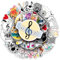 Bric Dodo 50 Stück Musical Notation Aufkleber Auto Laptop Telefon Gitarre Skateboard Motorrad Fahrrad Musik Stickers Set Vinyl Wasserdicht Aesthetic Aufkleber für Jugendliche Kinder Erwachsene
